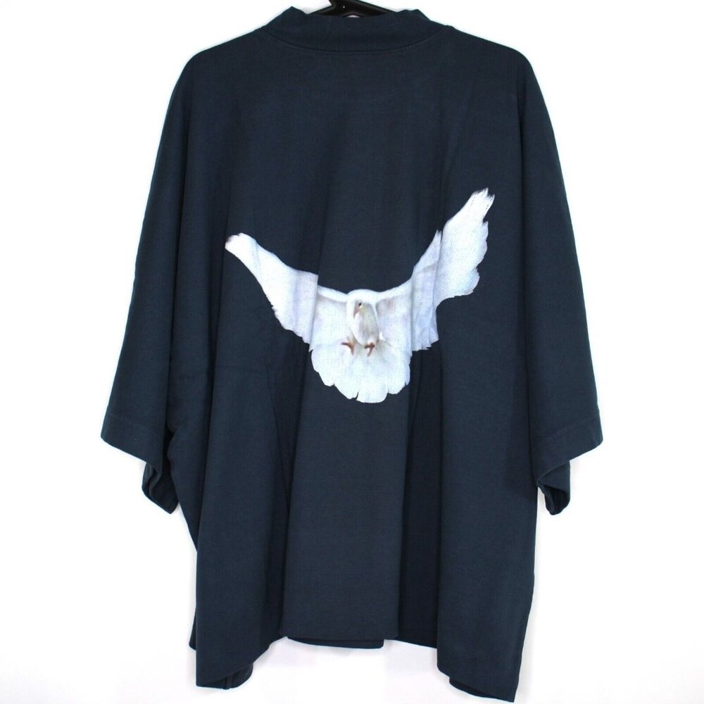 Yeezy Black Tee with White Dove Graphic